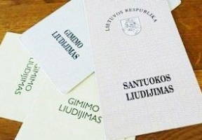 Birth certificate Lithuania 